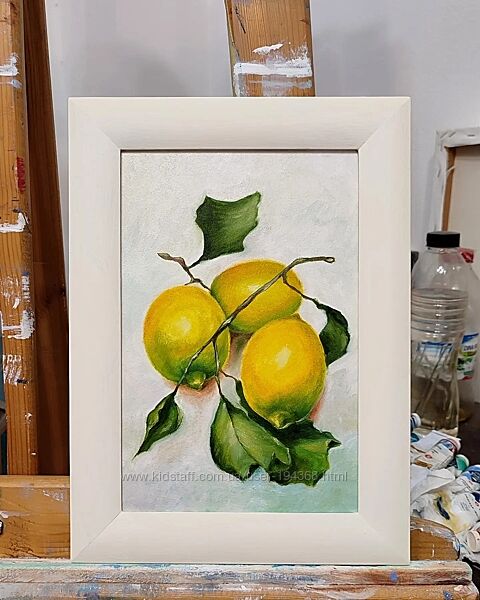 Картина олією Лимони