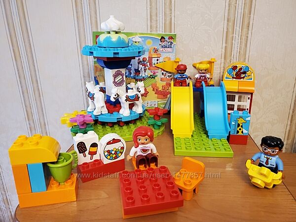 LEGO, Лего, Дупло, DUPLO, Парк атракционов, поезд,10847,10558,10841