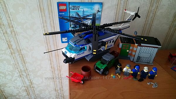  LEGO, Лего City , Сити, Полиция, Самолет , Вертолет,60116,60046
