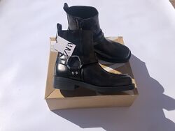 ботинки натуральна шкіра zara розмір 36 