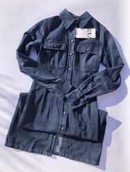 джинсове плаття-сорочка zara