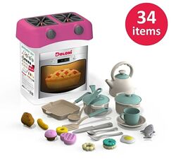 Кухонный набор с аксессуарами 34 предмета, кухня в боксе с плитой, ТМ Долон