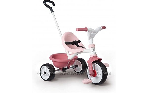 Детский трехколесный велосипед Smoby 2-в-1 Би Муви с ручкой