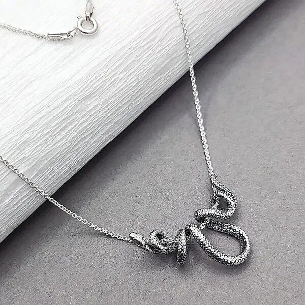 Срібне кольє Змія 