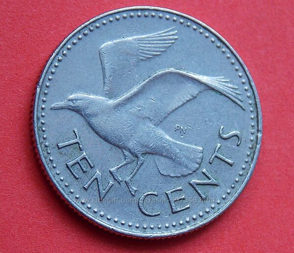 Монета Барбадос 10 центов
