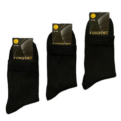 12 пар. Носки мужские Comfort. Черные высокие демисезонные носки Украина.
