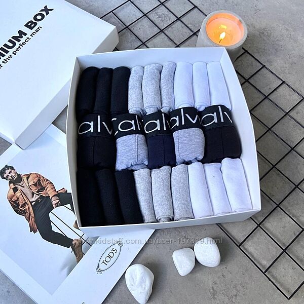 Набор мужские трусы 5 шт и 18 пар носков Calvin Klein Black в PREMIUM BOX