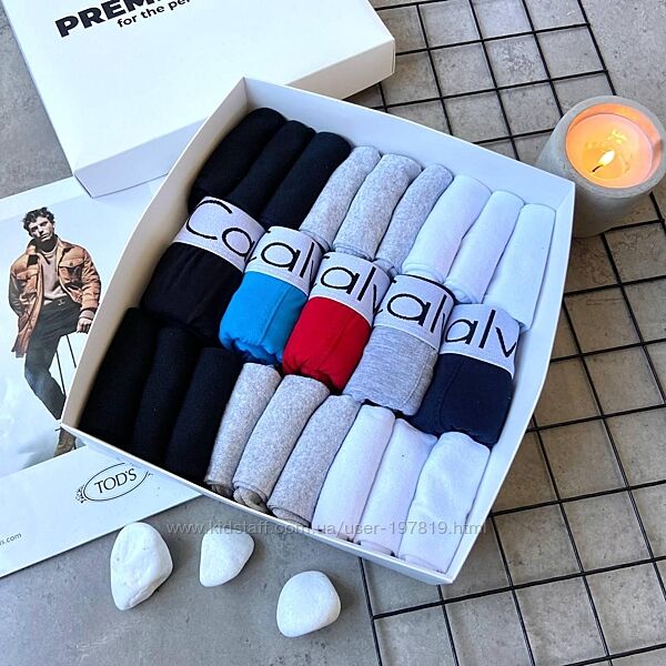Набор мужские трусы 5 шт и 18 пар носков Calvin Klein в PREMIUM BOX коробке