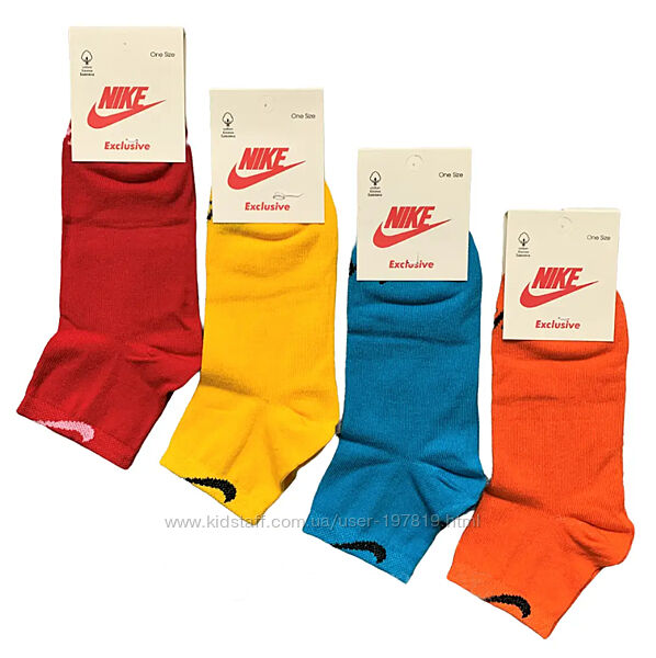 Набор 12 пар. Средние спортивные цветные носки Nike. Спорт. Турция. Унисекс