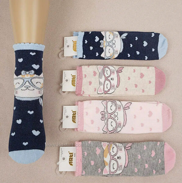 Набор 6 шт. Детские цветные носки для девочки 1-10 лет ТМ Arti, Katamino. 