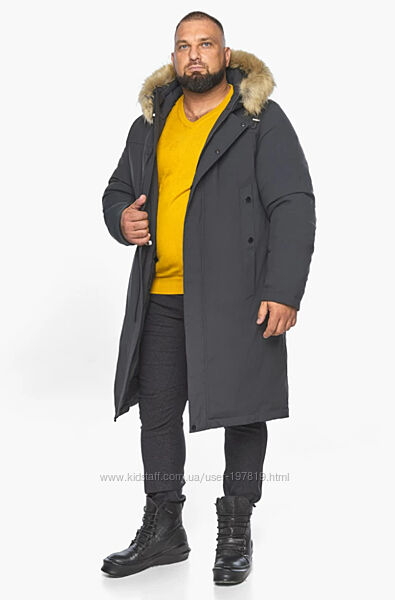 Мужская длинная зимняя куртка парка пальто с капюшоном ТМ Braggart Германия