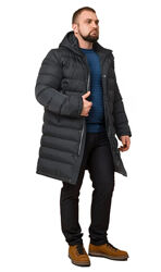 Мужская зимняя куртка, пуховик большого размера Braggart. Батальная куртка.