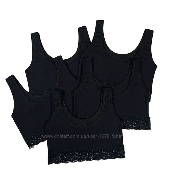 Набор 5 шт. Подростковый топ бюстгальтер кружево девочке 8-15 лет Nicoletta