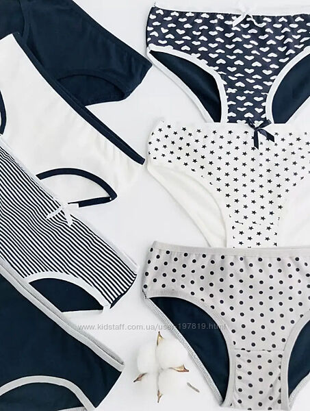 Набор 7 шт. Подростковые трусики неделька девочке 8-15 лет Nicoletta Турция