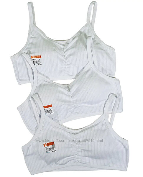 Набор 5 шт. Топ подростковый, бюстгальтер девочке поролон рубчик Nicoletta