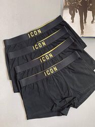 Набор 4 шт. Мужские трусы боксеры Icon LUX в коробке. Нижнее белье Люкс LUX
