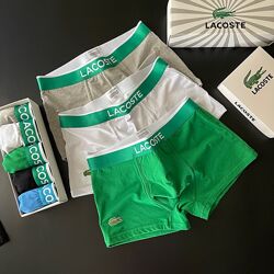 Набор 5 шт. Мужские трусы боксеры Lacoste Рremium. Мужское нижнее белье.