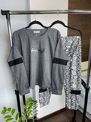 Бавовняна піжама, домашній костюм, кофта штани ТМ Pijamoni. Пижама хлопок.