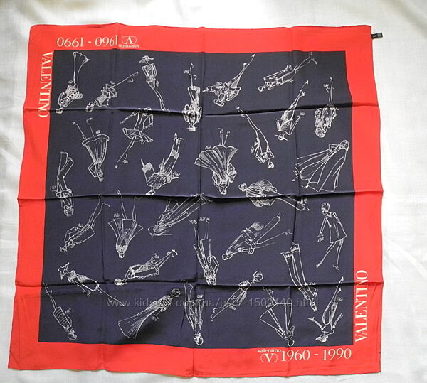 Платок шарф Valentino 1960-1990 оригинал Шелк 84х86 см