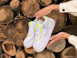 р.36, 37,40 Кроссовки Nike Air Force 1 Shadow  бело/салатовые  KS 10808