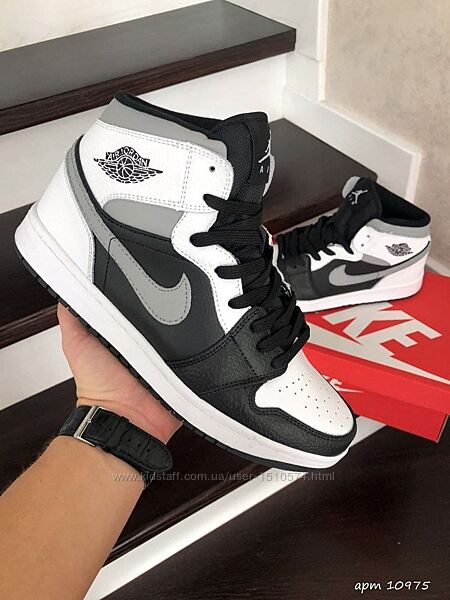 р.42,43 Кроссовки Nike Air Jordan черно/бело/серые  KS 10975