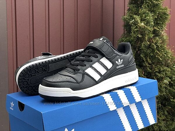 р.42  Стильные кроссовки Adidas черно/белые KS 11009