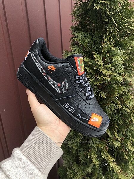 р.36, 39 Кроссовки Nike Air Force  Just Do It черные KS 11019