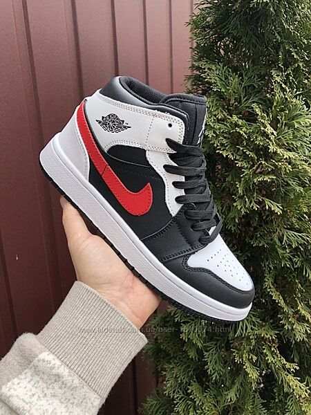 р.41  Кроссовки Nike Air Jordan черно/бело/красные  KS 11073