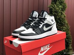 р.36, 41   Кроссовки Nike Air Jordan черно/бело/серые KS 11077