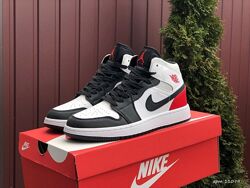 р. 41  Кроссовки Nike Air Jordan бело/черно/красные  KS 11079