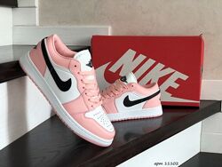 р.36,38   Кроссовки Nike Air Jordan 1 Low розово/белые  KS 11102