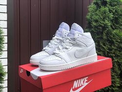 р.36,38,41  Женские кроссовки - хайтопы Nike Air Jordan белые KS 11221