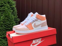 р.36-41  Кроссовки Nike Air Jordan бежево/розовые  KS 11290