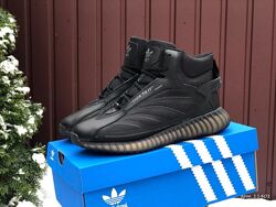 р 45,46  Кроссовки Adidas Yeezy Boost черные зима KS 11401