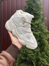 р.36-39  Кроссовки Adidas Yeezy Boost 500 бежевые зима  KS 11417