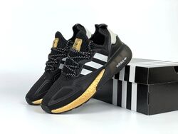 р.40 Кроссовки Adidas Zx 2K Boost 2.0 черно/бело/золотые  KS 11462