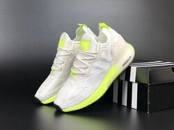 р.40,41,45 Кроссовки Adidas Zx 2K Boost 2.0 бежево/салатовые  KS 11466