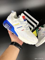 р.36, 37 Кроссовки Adidas Zx 2K Boost 2.0 бело/сине/красные  KS 11473