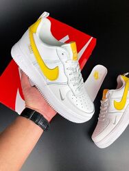 р.40  Кроссовки Nike Air Force бело/желтый  KS 11548