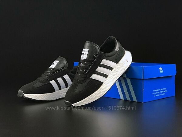 р.41-45 Кроссовки Adidas Boost черно/белые  KS 11607