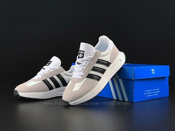 р.41-46 Кроссовки Adidas Boost бело/бежевые KS 11606