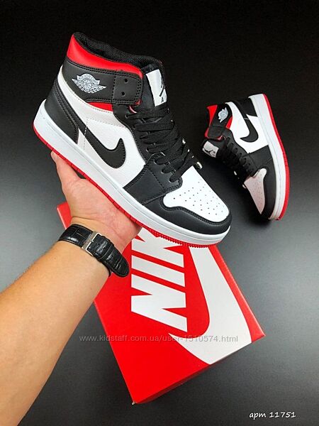 р.42 Кроссовки Nike Air Jordan черно/бело/красные