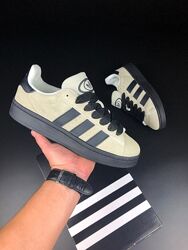 р.41-45 Кроссовки Adidas Campus бежево/черные зима  KS 11897