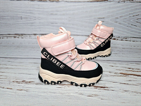 р.26,28  Зимние ботинки фирмы Clibee HB360 pink