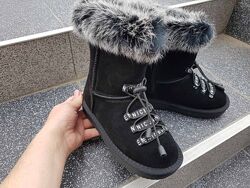  р. 29 Угги девичьи зима HengjI  1942 Black