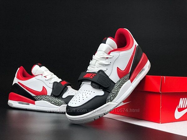 р.42-45 Кроссовки Nike Jordan Legacy 312 Low бело/черно/красные KS 12009