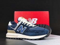р.43-45 Кроссовки New Balance 574 classic сине/бежевые KS 12056