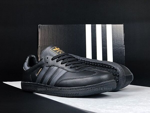 р.41-44 Кроссовки Adidas Samba черные KS 12144