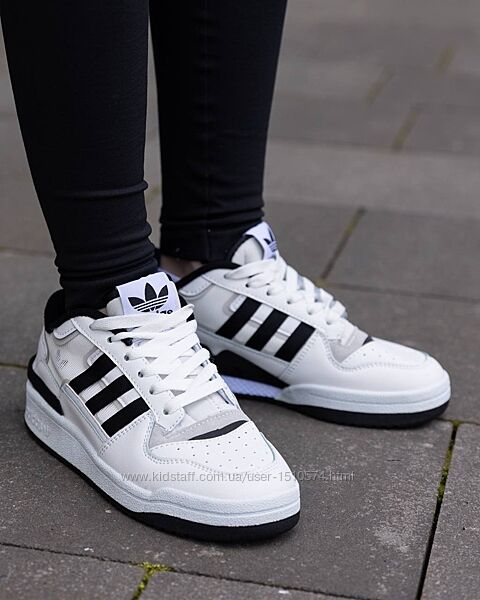 36, 37 Кроссовки Adidas Forum Low White Black AD035
