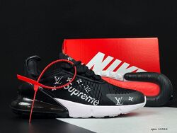 р.42-45 Кроссовки Nike Air Max 270 Supreme x LV черно/белые KS 12312